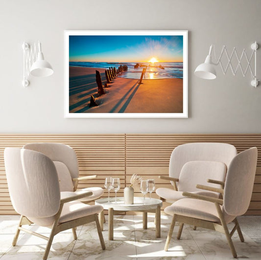 Sea Sunset Scenery Photograph Home Decor Premium Quality Poster Print Choose Your Sizes