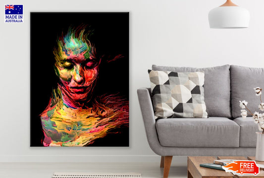 Girl Face Portrait Painting Print 100% Australian Made