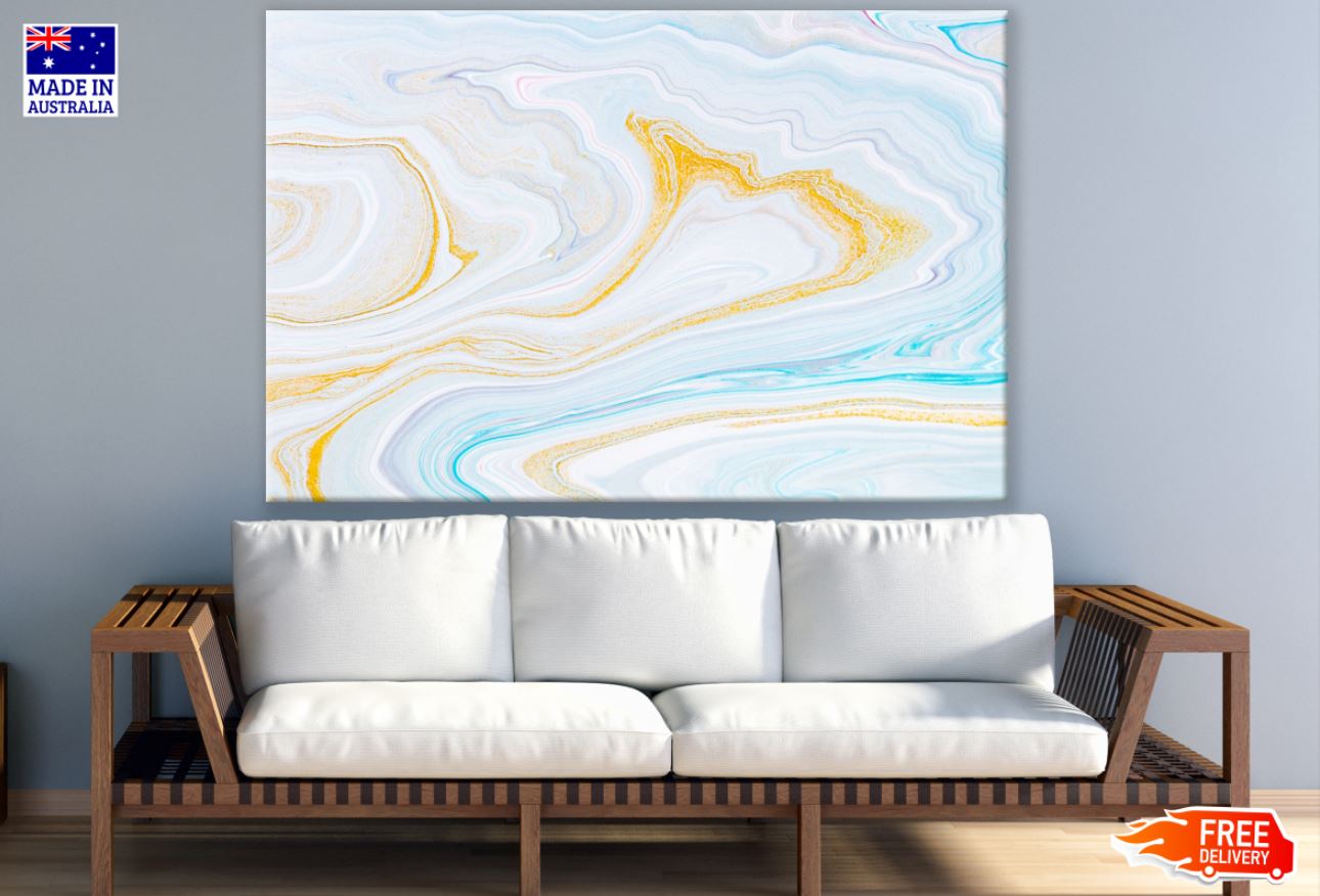 Colorful Golden Abstract Design Print 100% Australian Made