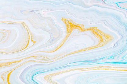 Colorful Golden Abstract Design Print 100% Australian Made