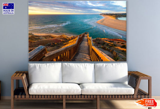Stairs to Beach Scenic Photograph Print 100% Australian Made