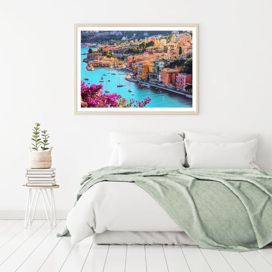Colorful Buildings Near River Home Decor Premium Quality Poster Print Choose Your Sizes