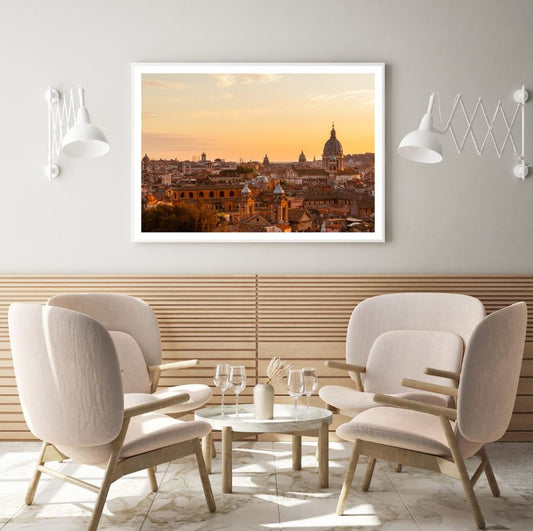 Buildings Sunset Scenery View Home Decor Premium Quality Poster Print Choose Your Sizes