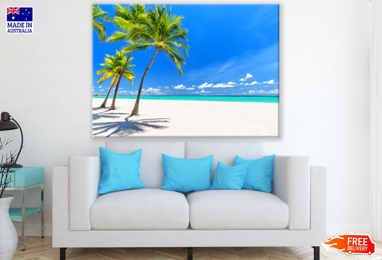 Palm Trees Near Sea Photograph Print 100% Australian Made