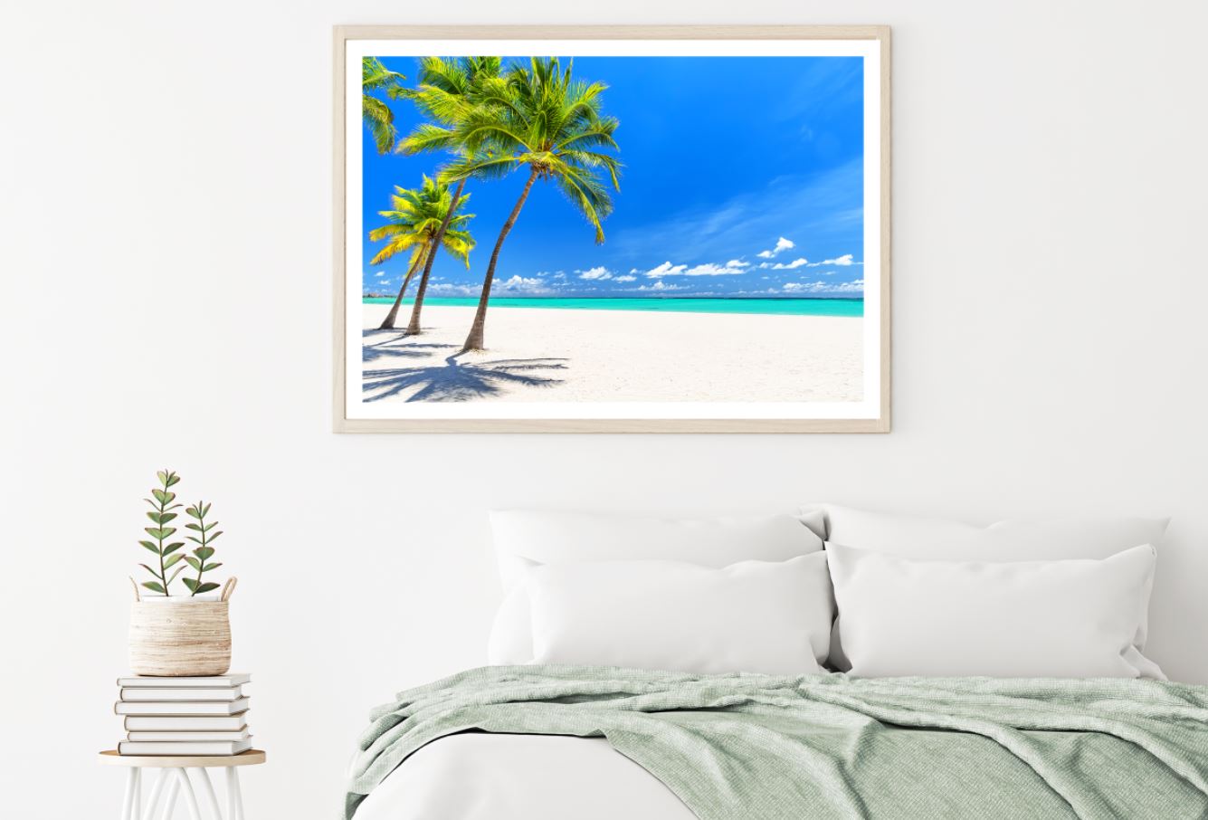 Palm Trees Near Sea Photograph Home Decor Premium Quality Poster Print Choose Your Sizes