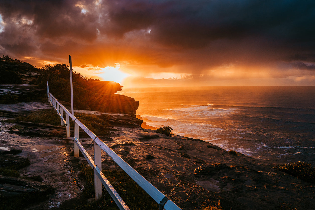 Sea Sunset Scenery Photograph Home Decor Premium Quality Poster Print Choose Your Sizes