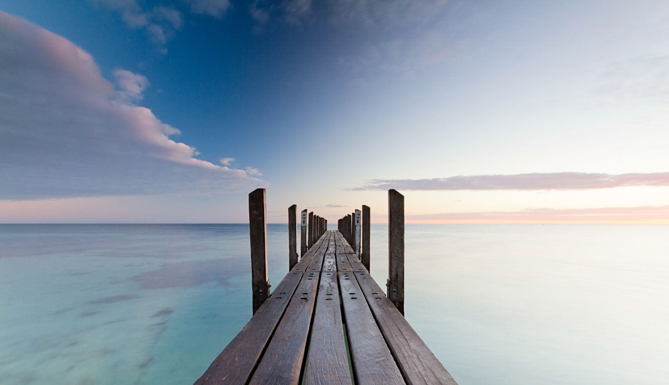 Wooden Pier Over Sea Scenery View Home Decor Premium Quality Poster Print Choose Your Sizes