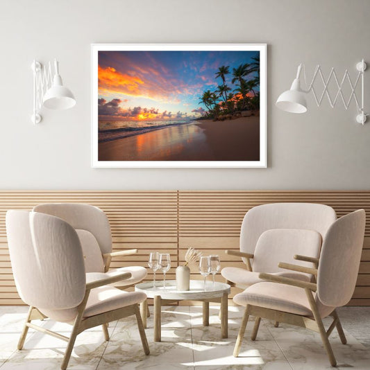 Sea Sunset Scenery Photograph Home Decor Premium Quality Poster Print Choose Your Sizes