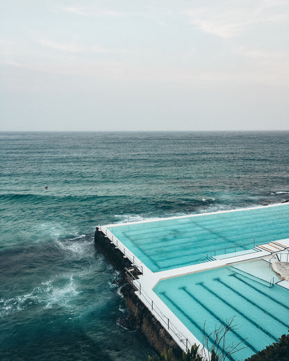 Infinity Pool Near Sea Scenery Photograph Print 100% Australian Made