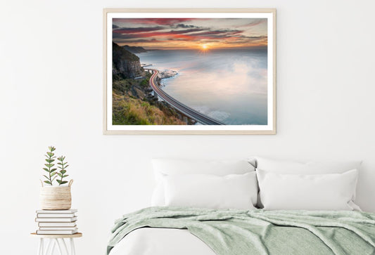 Road Over Sea Sunset Photograph Home Decor Premium Quality Poster Print Choose Your Sizes