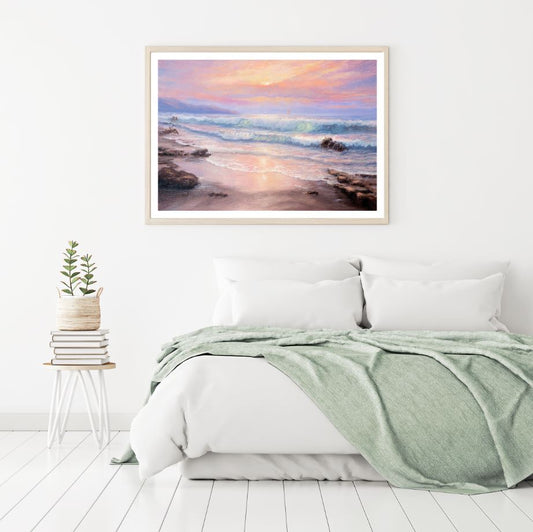 Sea Scenery Oil Painting Home Decor Premium Quality Poster Print Choose Your Sizes
