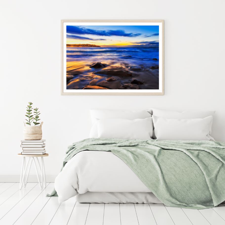Sea Sunset Scenery Photograph Home Decor Premium Quality Poster Print Choose Your Sizes