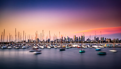 Boats on Harbour Sunset Scenery Home Decor Premium Quality Poster Print Choose Your Sizes