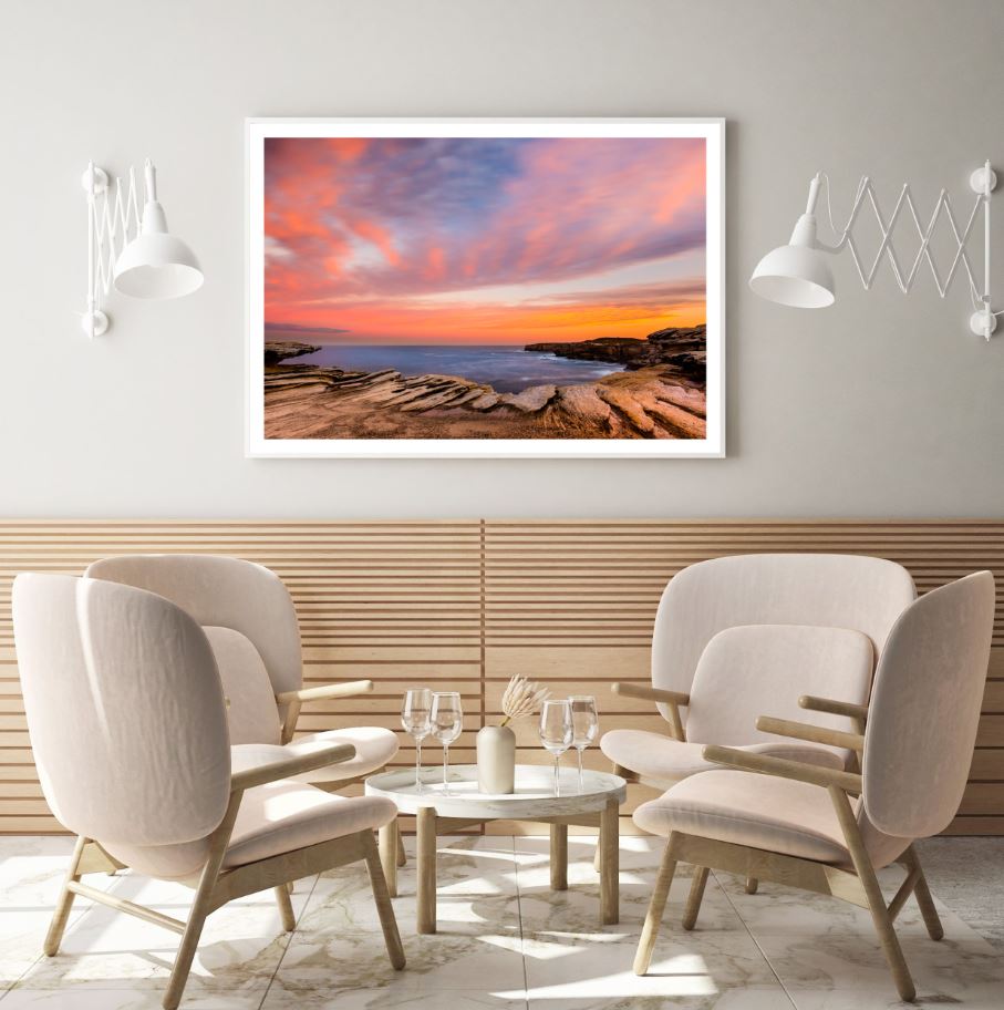 Sea Sunset Scenery Photograph Home Decor Premium Quality Poster Print Choose Your Sizes