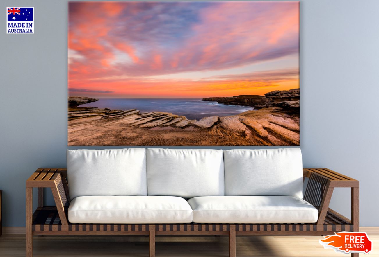 Sea Sunset Scenery Photograph Print 100% Australian Made