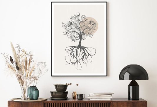 Abstract Tree Design Vector Art Home Decor Premium Quality Poster Print Choose Your Sizes