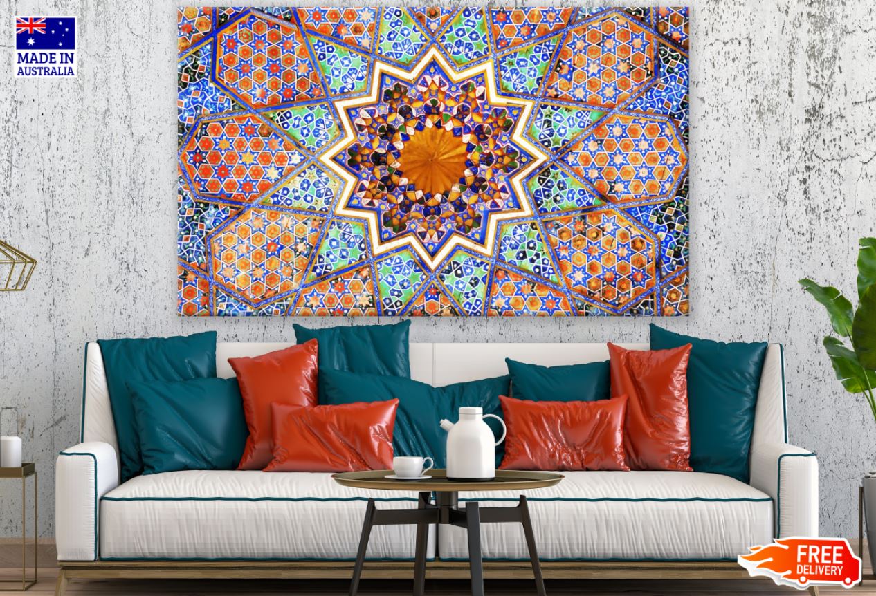 Colorful Abstract Mosaic Design Print 100% Australian Made