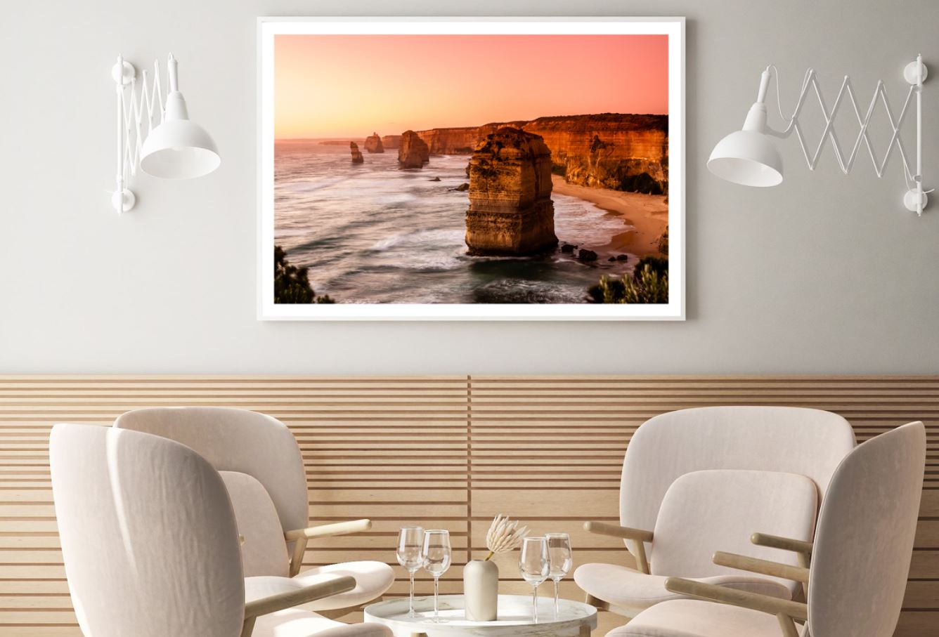 Sea & Cliff Sunset Scenery View Home Decor Premium Quality Poster Print Choose Your Sizes