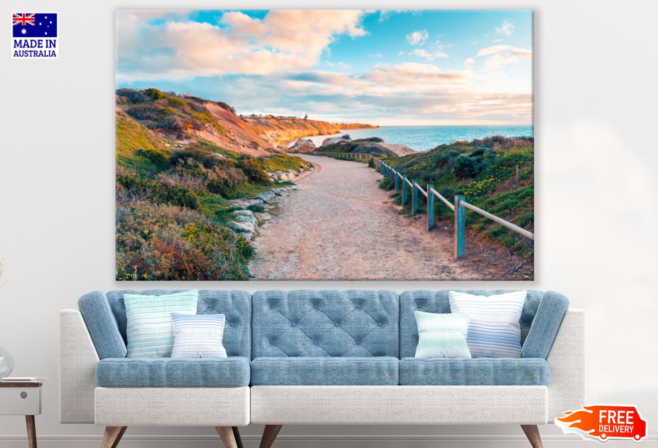 Path to Sea on Mountain View Print 100% Australian Made