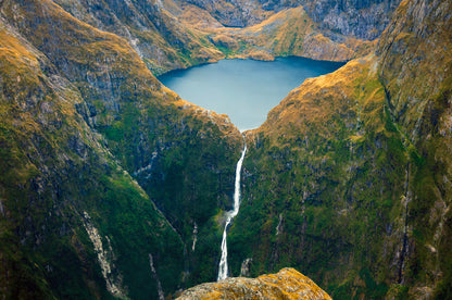 Lake & Waterfall Scenery View Home Decor Premium Quality Poster Print Choose Your Sizes