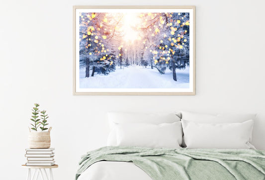 Snow Covered Forest Photograph Home Decor Premium Quality Poster Print Choose Your Sizes