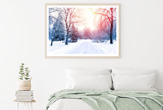 Snow Covered Forest Photograph Home Decor Premium Quality Poster Print Choose Your Sizes