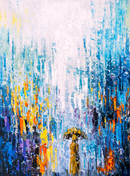 Colorful Abstract Oil Painting Print 100% Australian Made