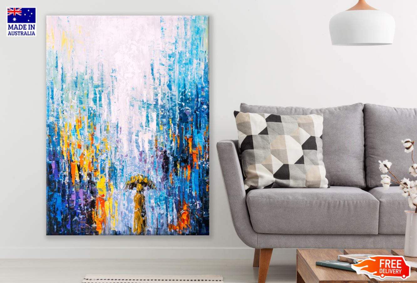 Colorful Abstract Oil Painting Print 100% Australian Made