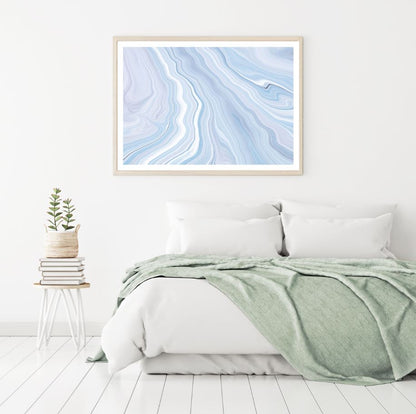 Blue & White Abstract Design Home Decor Premium Quality Poster Print Choose Your Sizes