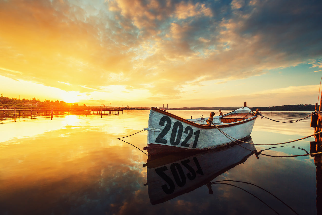 Boat on Lake Sunset Photograph Print 100% Australian Made