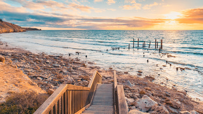 Stairs to Sea Scenery Photograph Print 100% Australian Made