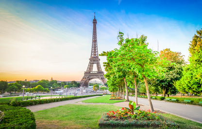 Eiffel Tower & Park Scenery View Print 100% Australian Made