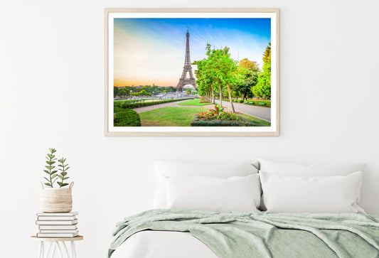 Eiffel Tower & Park Scenery View Home Decor Premium Quality Poster Print Choose Your Sizes