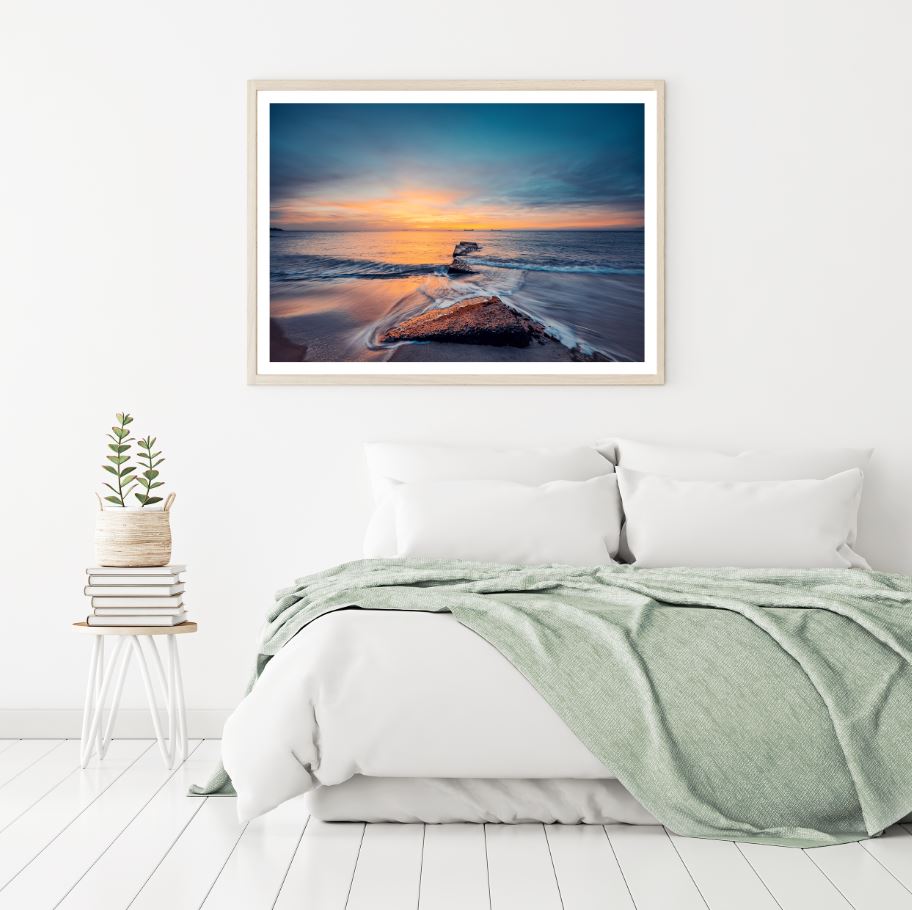 Sea Sunset Scenery Photograph Home Decor Premium Quality Poster Print Choose Your Sizes