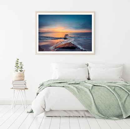 Sea Sunset Scenery Photograph Home Decor Premium Quality Poster Print Choose Your Sizes