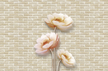 Pink & White Flowers 3D Design Print 100% Australian Made