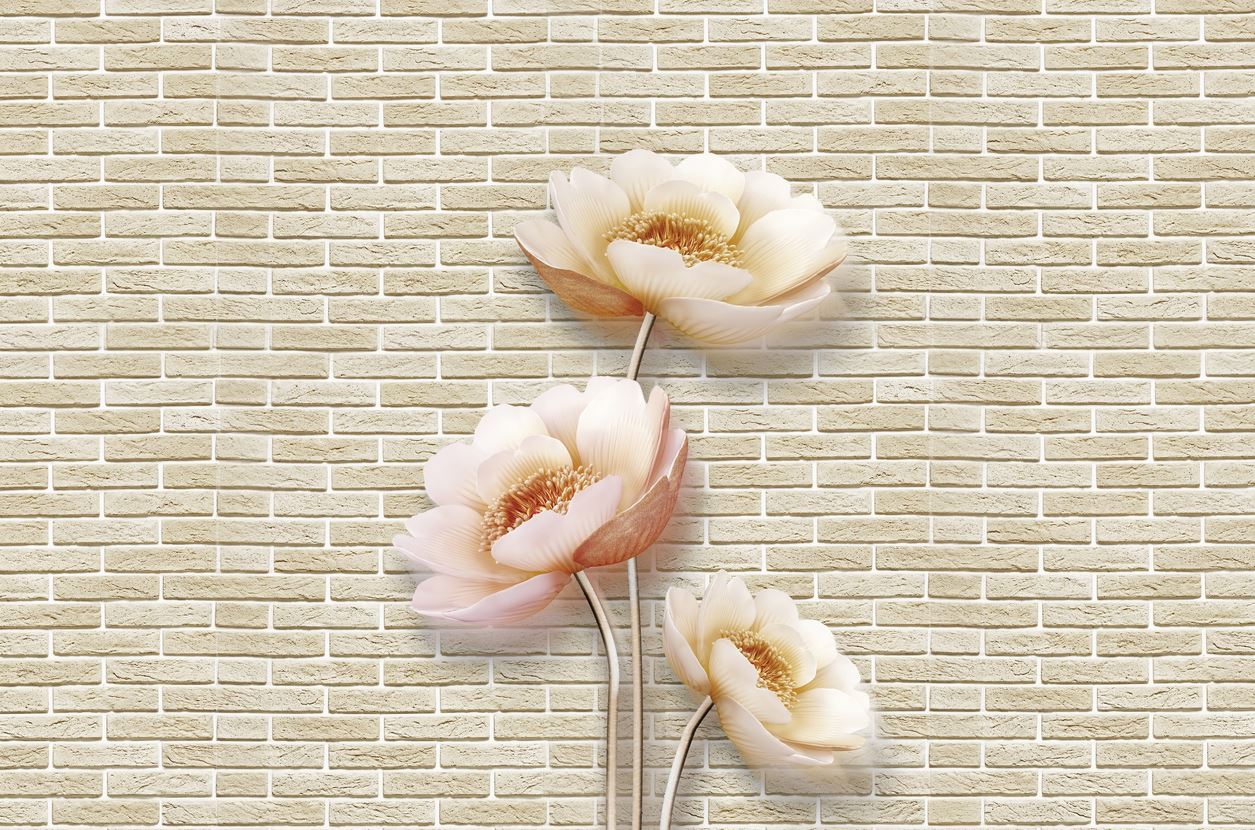 Pink & White Flowers 3D Design Home Decor Premium Quality Poster Print Choose Your Sizes