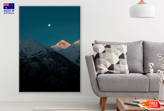 Snow Capped Mountain Sunset View Print 100% Australian Made