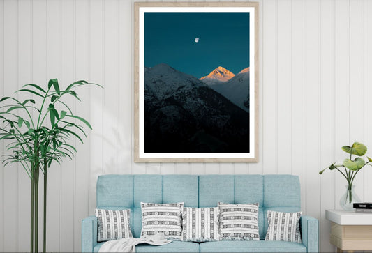 Snow Capped Mountain Sunset View Home Decor Premium Quality Poster Print Choose Your Sizes