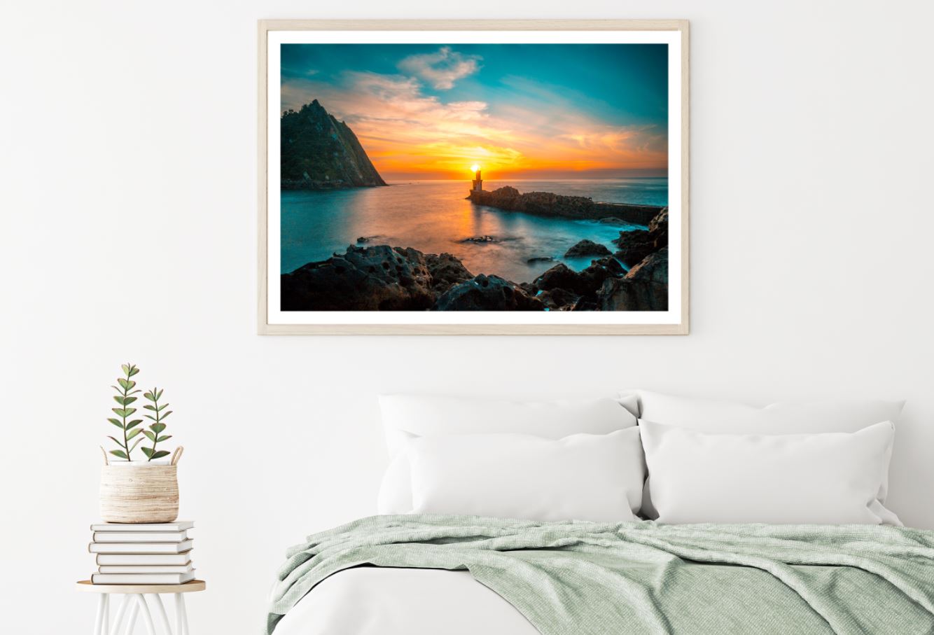 Sea Sunset Scenery Photograph Home Decor Premium Quality Poster Print Choose Your Sizes