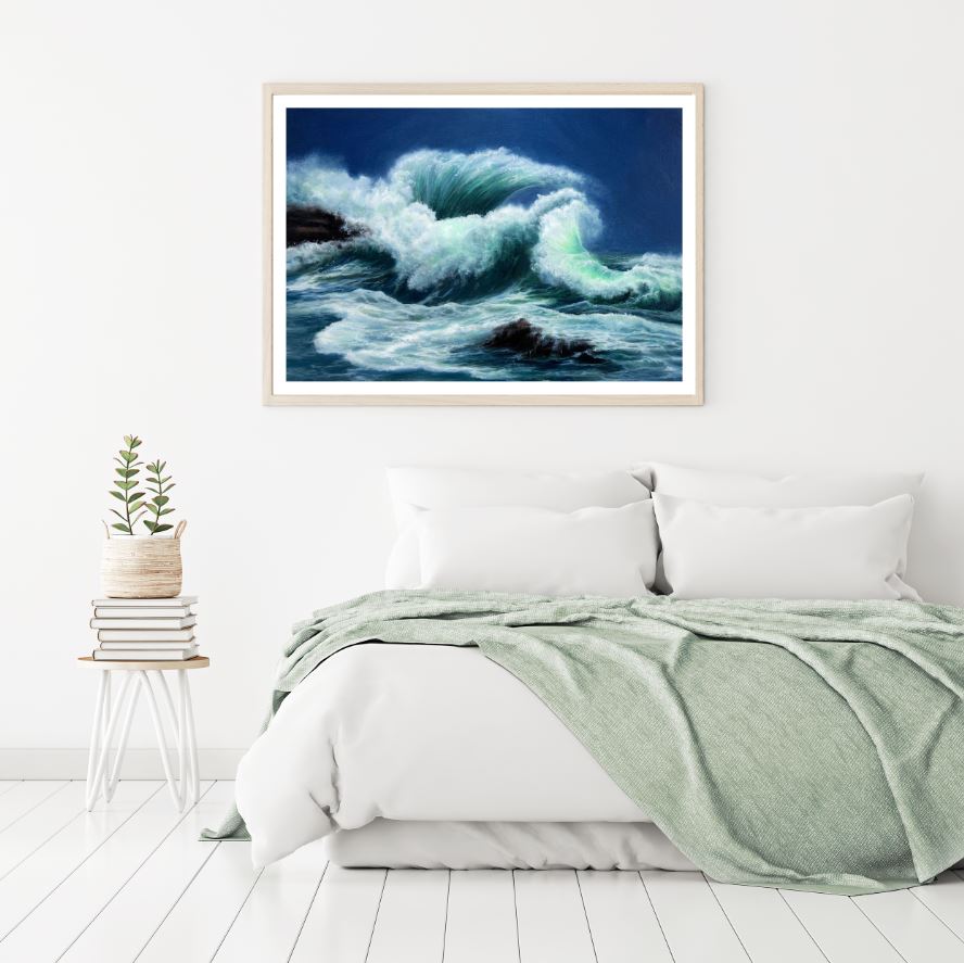 Sea Scenery Oil Painting Home Decor Premium Quality Poster Print Choose Your Sizes