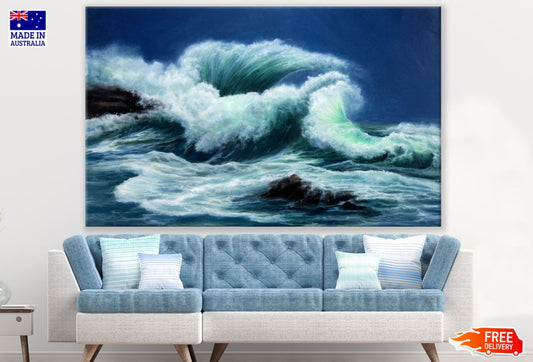 Sea Scenery Oil Painting Print 100% Australian Made