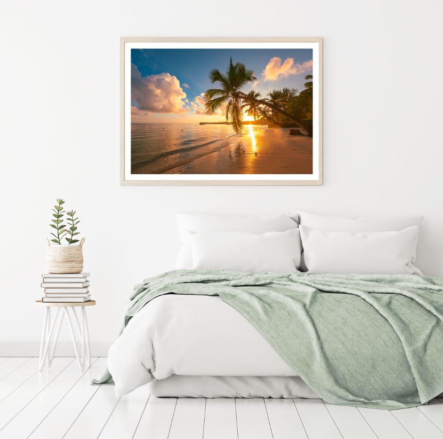 Sea Sunset Scenery Photograph Home Decor Premium Quality Poster Print Choose Your Sizes
