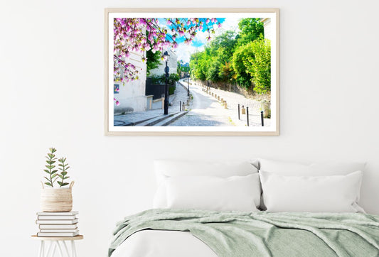 Road Near Houses Photograph Home Decor Premium Quality Poster Print Choose Your Sizes