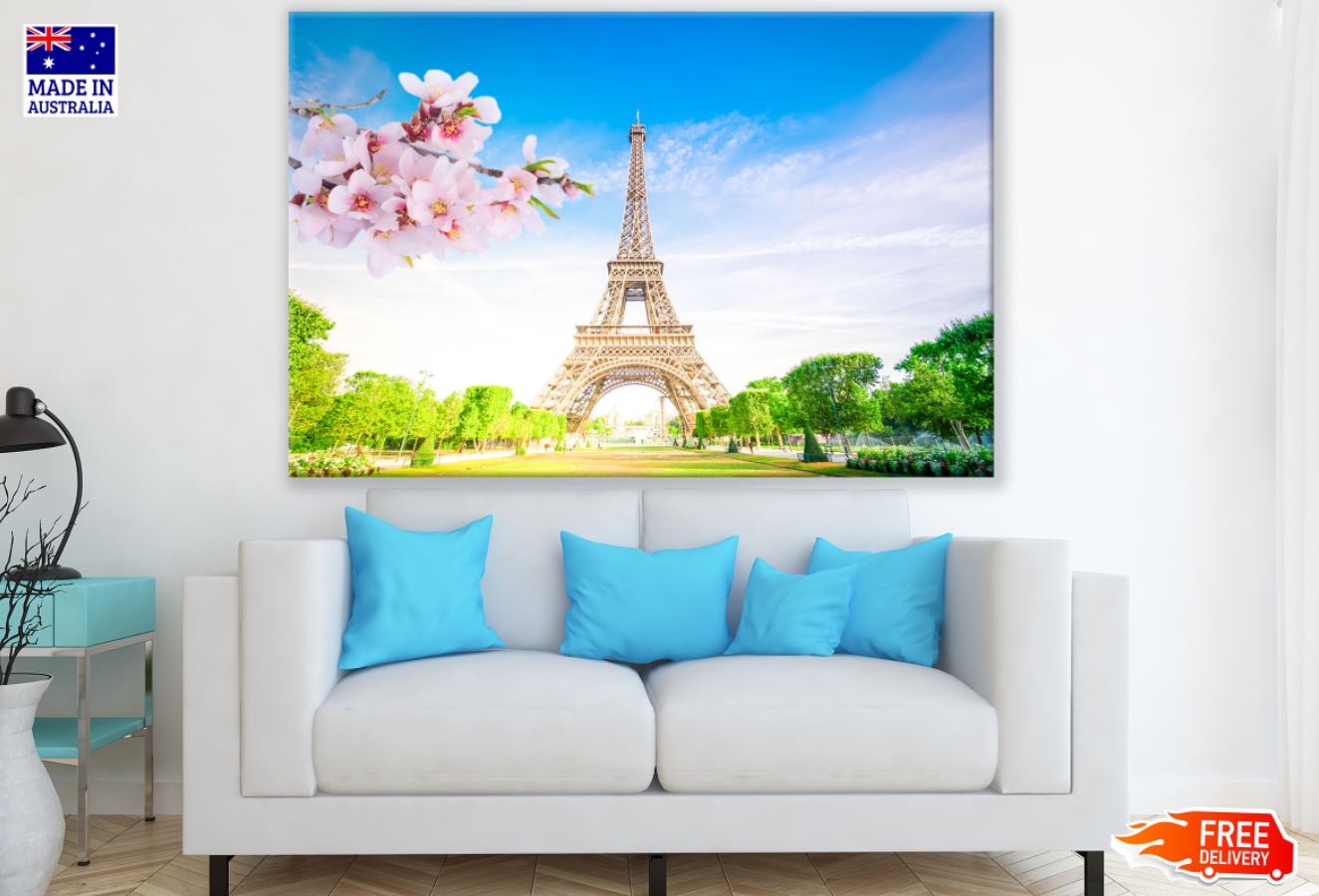 Eiffel Tower & Park Scenery View Print 100% Australian Made