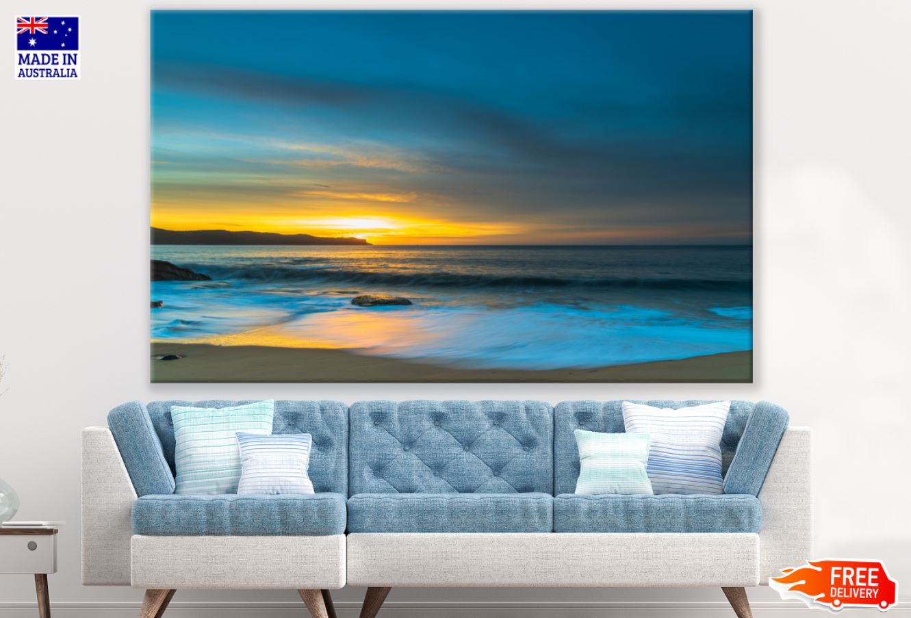 Sea Sunset Scenery Photograph Print 100% Australian Made