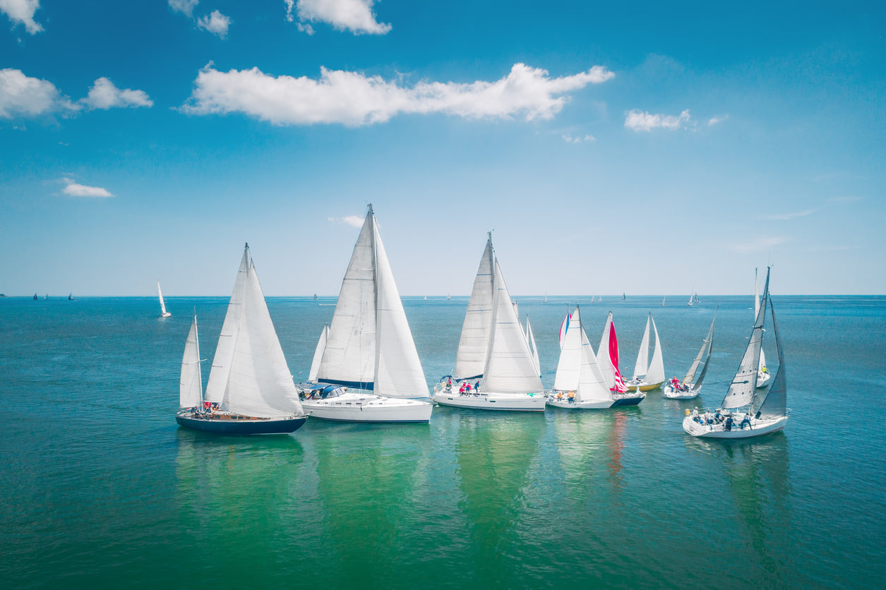Boats on Sea Scenery Photograph Print 100% Australian Made