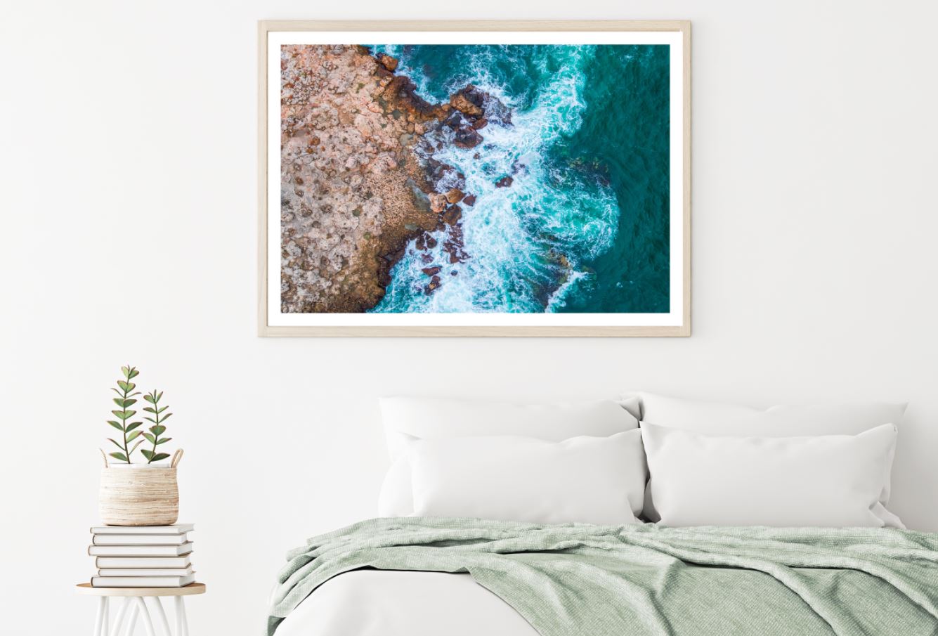 Sea & Cliff Aerial Photograph Home Decor Premium Quality Poster Print Choose Your Sizes
