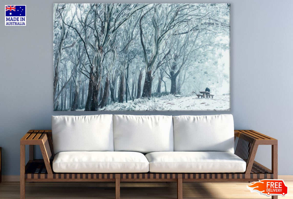 Snow Covered Forest Photograph Print 100% Australian Made