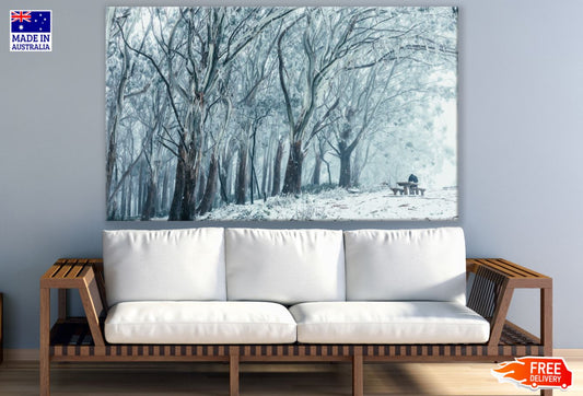 Snow Covered Forest Photograph Print 100% Australian Made